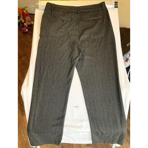 Lee Women Pants 14 MEDIUM Gray Herringbone Dress Pants Button 33" Inseam Comfort - Picture 10 of 10